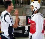 Intensive Diskussion: Markus und Alberto