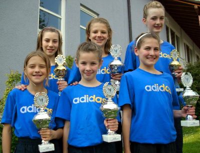 Die erfolgreichen Nachwuchskämpferinnen des BSV Friedrichshafen (v. l.): Tabea Salow, Sara Di Giovanni, Giuliana Federici, Samantha Salow, Adriana Federici und Alissa Lehmann.