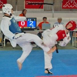 Boris Winkler (blau) gegen den Rumänen Vasile