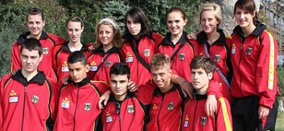 Jenny Manz: hintere Reihe, 2.v.r. mit dem deutschen Team in Baku